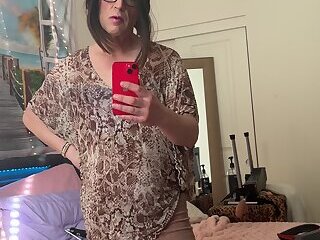 Trying new outfit with pantyhose