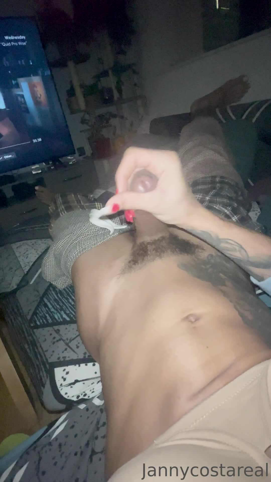 Couch cumshot