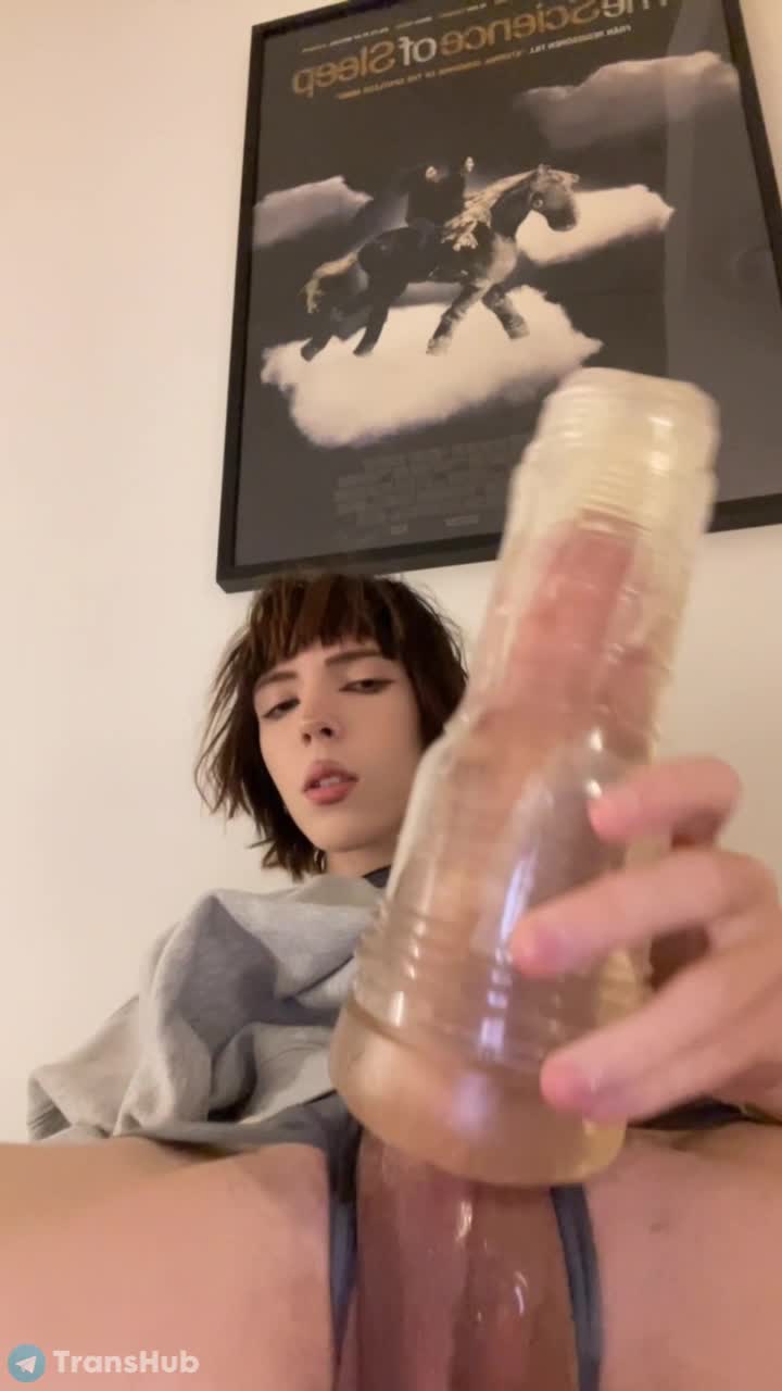 Femboy W Huge Dick Fucks A Fleshlight- Remigumi